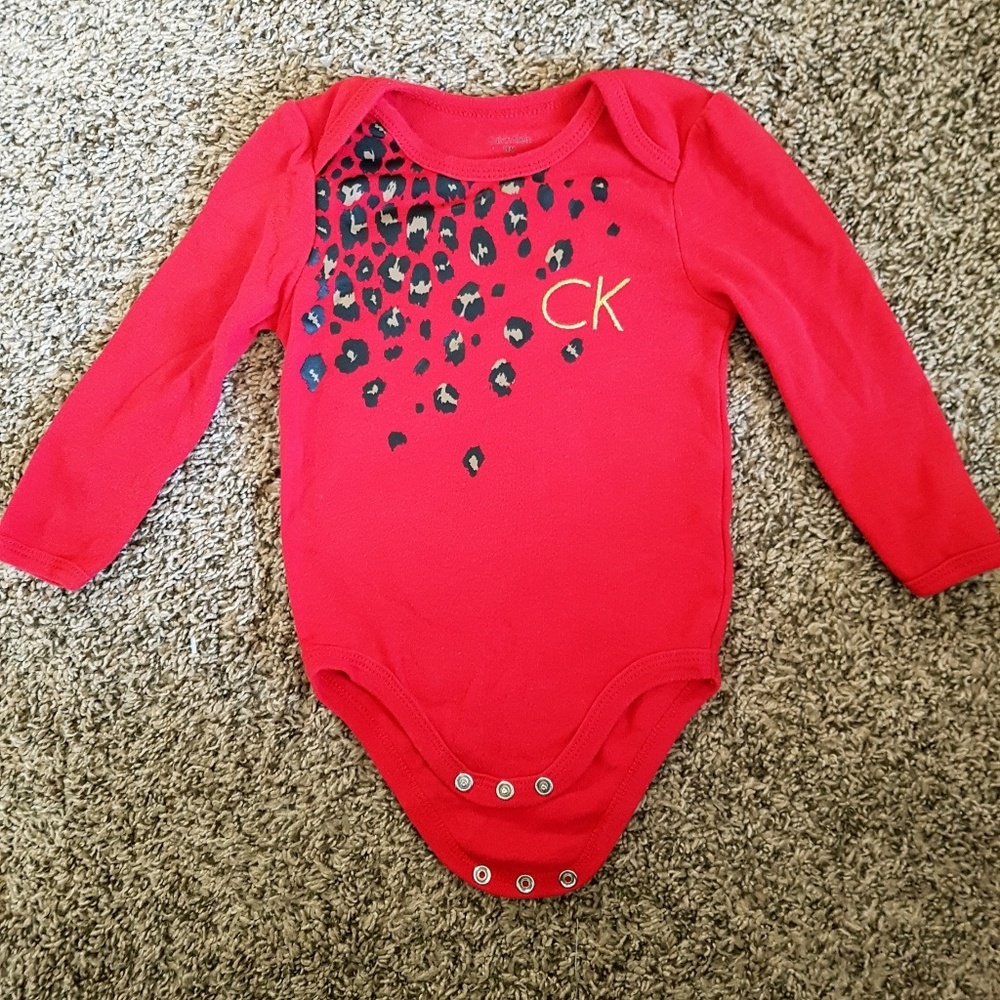 Calvin Klein, One Sies Girl Red long sleeve